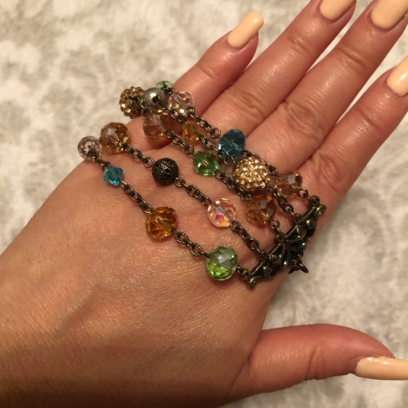 Gemstone Multi Strand Bracelet - Picture 6 of 7